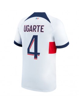 Moški Nogometna dresi replika Paris Saint-Germain Manuel Ugarte #4 Gostujoči 2023-24 Kratek rokav